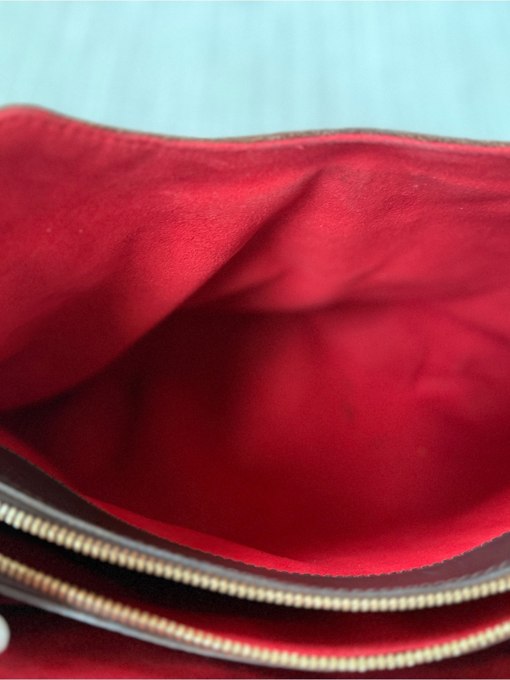 Louis Vuitton Sistina GM Brown Damier Shoulder Bag with Red Interior - Picture 4 of 11